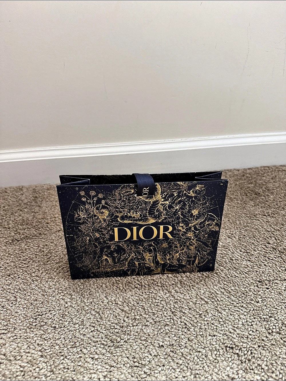 Dior Holiday 2022 Constellation Gift Bag Tote Black & Gold